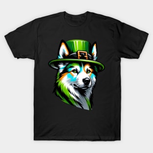 Canaan Dog Portrait in Saint Patrick's Day Spirit T-Shirt